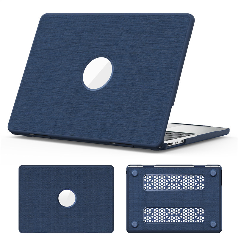 Suitable for Apple Laptop Pro16 Protective Case MacBook Pro14 Cloth Texture Cooling Anti-Fall Leather Case