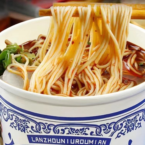 Lanzhou beef ramen whole box barreled no-cook instant noodles non-fried instant noodles nutritious meal replacement late night snack fast food wholesale