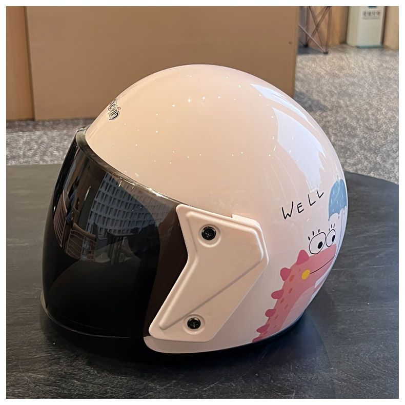 Winter 3C Certified Electric Motorcycle Helmet Cute Scooter Safety Warm
