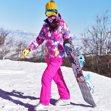 户外滑雪服套装2021新款滑雪服女保暖男女单双板专业滑雪服女潮