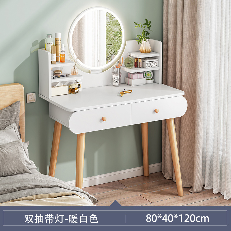 Tocador moderno minimalista dormitorio mesa de maquillaje pequeña mesa de tocador integrado MESA DE ALQUILER tocador espejo de maquillaje