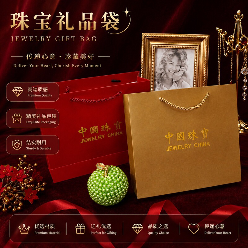 Chinese Red Jewelry Handbag Jewelry Bag Gift Packaging Bag Small Gift Gift Bag High-End