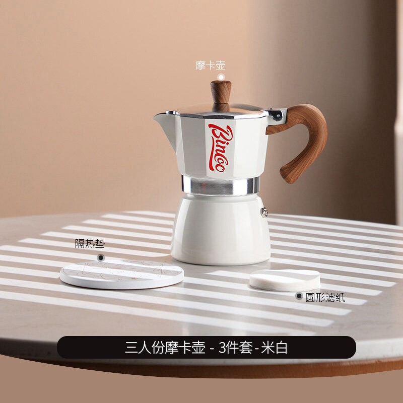 Cafetera Moka Italiana Doméstica de Aleación de Aluminio para Uso Doméstico