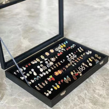 耳环收纳盒大容量防尘高档珠宝箱戒指手镯项链透明展示盒摆瑞之银