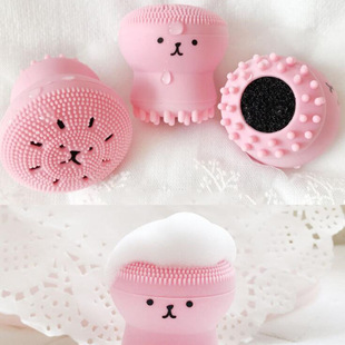 Manufacturer Wholesale Facial Massage Small Octopus Face Wash Instrument Multi-Color Massage Facial Cleansing Brush Double-Sided Silicone Octopus Face Wash Brush