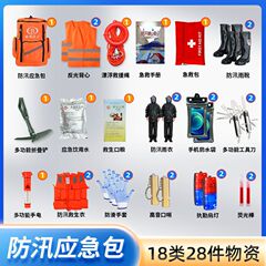 ファミリーダブル洪水対策緊急救助キットユニット3人用洪水対策緊急物資キットセット80L大容量