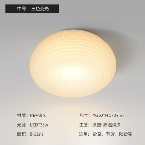 极简温馨卧室灯吸顶灯简约现代大气灯具阳台灯创意圆形书房主卧灯