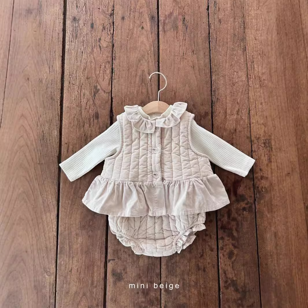 Chaleco de algodón para niñas, estilo coreano, ropa infantil, chaleco grueso para bebés, chaleco acolchado con bordes de algodón, ropa de invierno