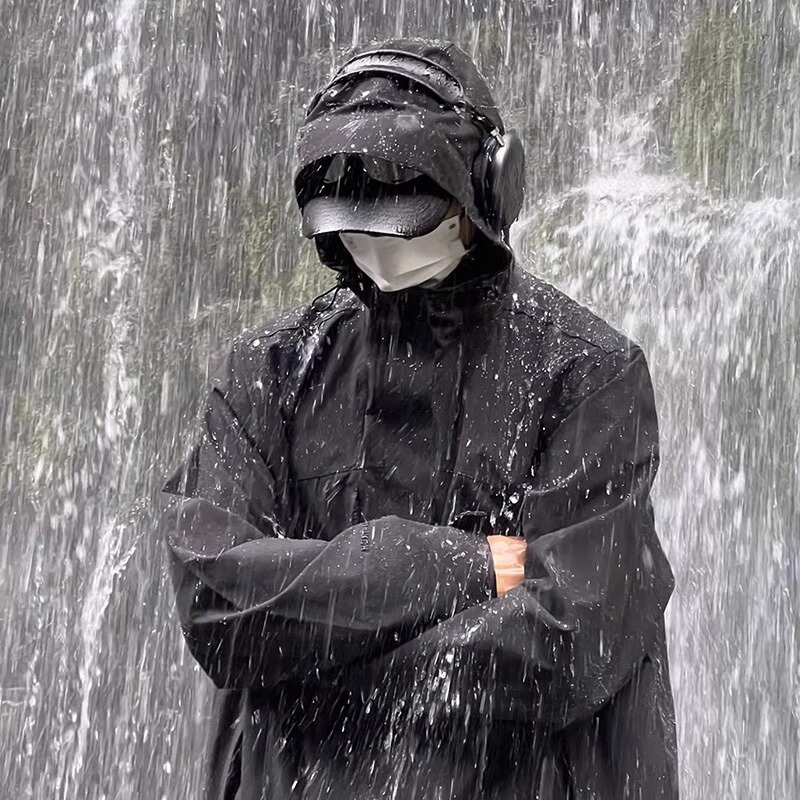 Black Warrior Jacket Men's Spring Autumn Winter Loose Outdoor Mountaineering Large Size Water-Repellent Three-In-One Jacket