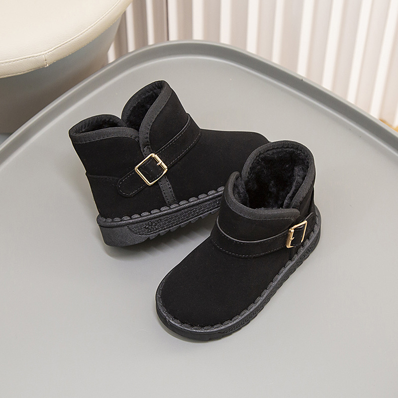 Bottes d'hiver pour filles et garçons 2024 pour enfants, chaussures en coton épais et pelucheux pour bébés_voghion.com
