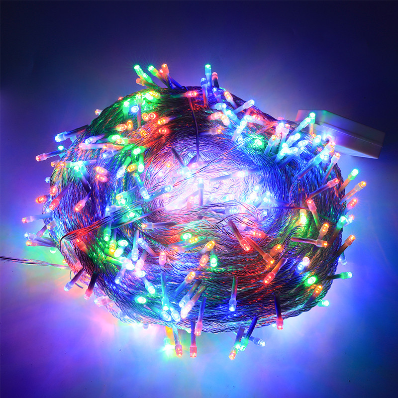 Cadena de luz LED luces intermitentes luces navideñas decoración de la boda de Navidad luz de la estrella proyecto de iluminación enchufable cielo estrellado