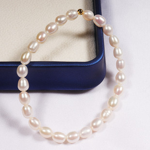 Source manufacturers small crowd bracelet S925 silver bracelet freshwater pearl elastic rope jewelry wholesale a generation of hair