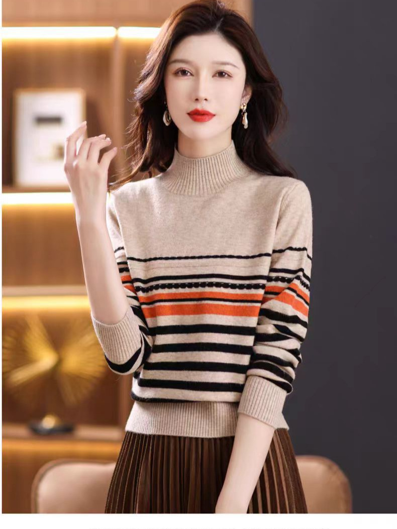 Cashmere demi-season base body-friendly knitted sweater, high collar, increased thickness, oversize
