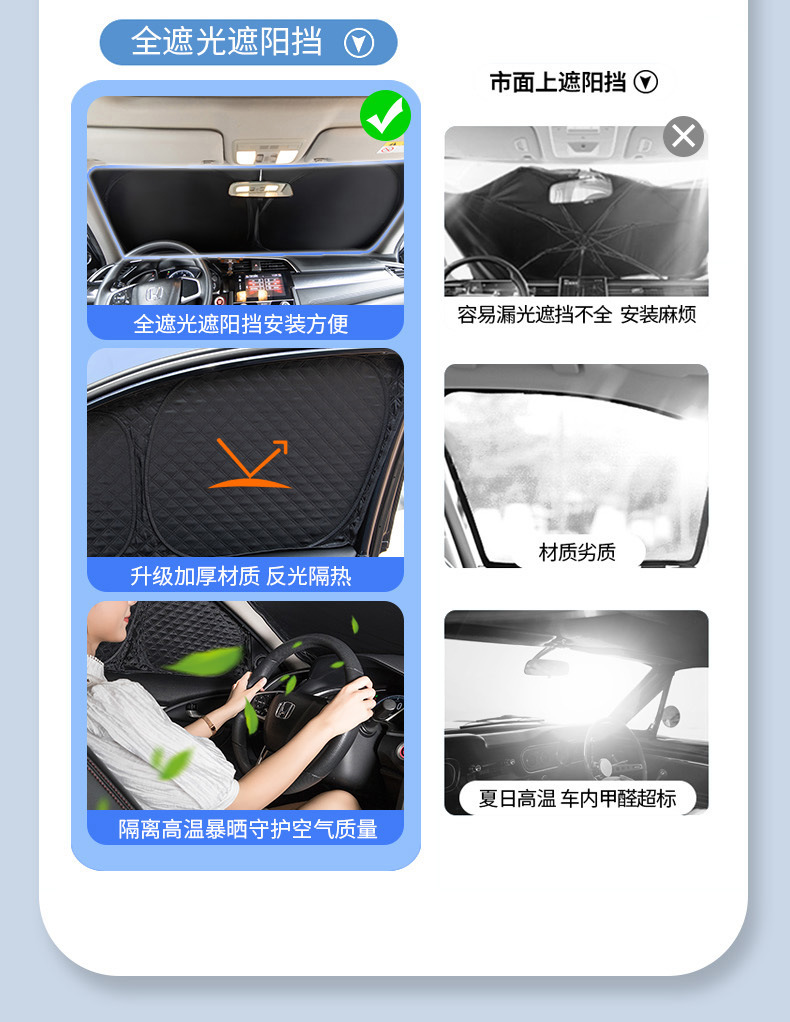 Fully Covered Privacy Model, Special Car Sunshade, Thickeneded, Heat-Insulating, Opaque Sunshade, Side Window Sunshade
