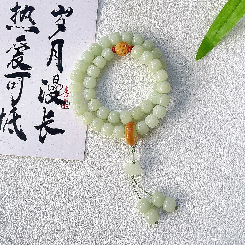 녹색 우유 녹색--Qinglian 스타일 [이중 원형 휴대용]