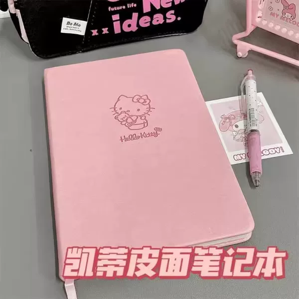 Hello Kitty Laser High-Quality Cute Cartoon Student Notebook with Colorful Pages, Cute Kt