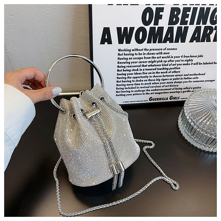 Rhinestone bucket bag voor dames, modieuze handtas en schoudertas_voghion.com