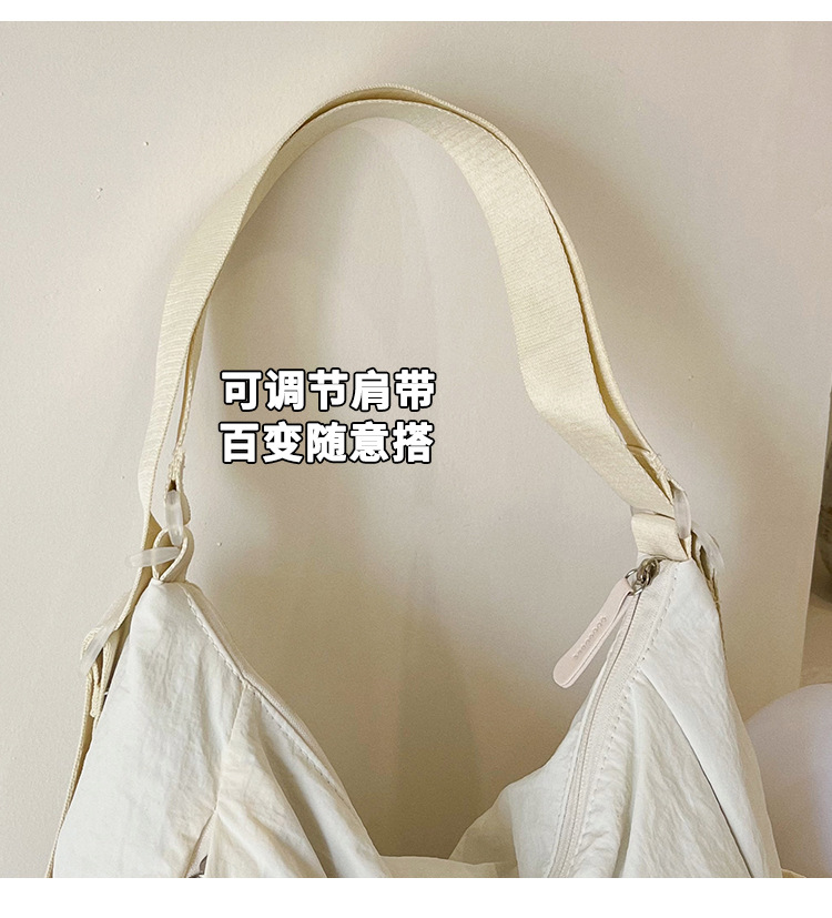 Cross-border Nylon Women's Bag 2026 New Style Large Capacity Cute Little Cat Single Shoulder Bag Bow Tote Bag Backpack
