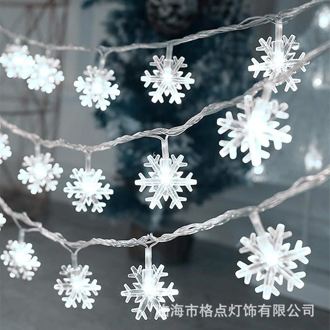 Christmas Light Multicolor Snowflake Light String Battery Powered Color Fairy Light Bedroom Party Home Christmas Decoration