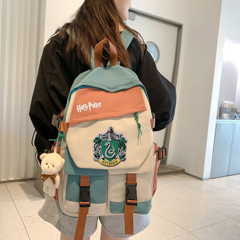 European and American Harry Joint Backpack Gryffindor Hufflepuff Badge Large Capacity Primary School Student Bag European and American Harry Joint Backpack Gryffindor Hufflepuff Badge Large Capacity Primary School Student Bag
