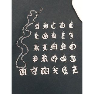 H 59823 Titanium steel letter pendant necklace ��Ӣ����ĸ