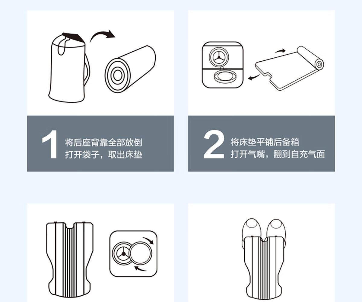 Suitable for Aito Wenjie M5 Special Car Inflatable Mattress, Self-Inflating Mattress, In-Car Camping Nap Mat, Non-Slip