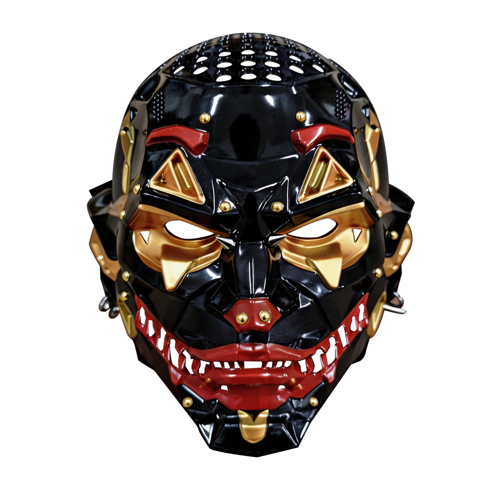 Cross-border Cyberpunk Clown Halloween Horror máscaras Carnival Party Clown Horror Head Mask Halloween image 11