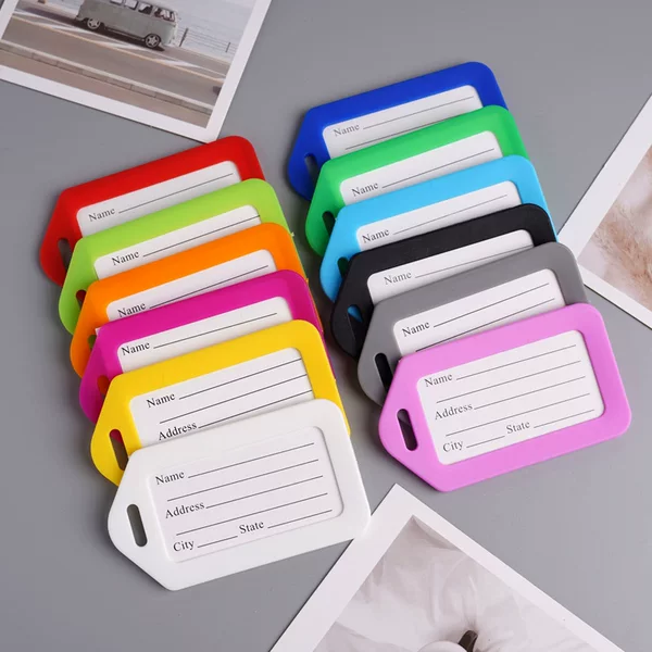 Amazon Pp Plastic Luggage Tag, Transparent Lanyard Label, Travel Boarding Check-In Name Tag