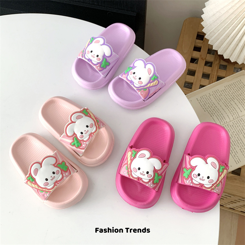 Children's Slippers Girls Summer Rotating Cartoon Non-Slip Cute Baby Indoor and Outdoor Non-Slip Soft Bottom Slippers