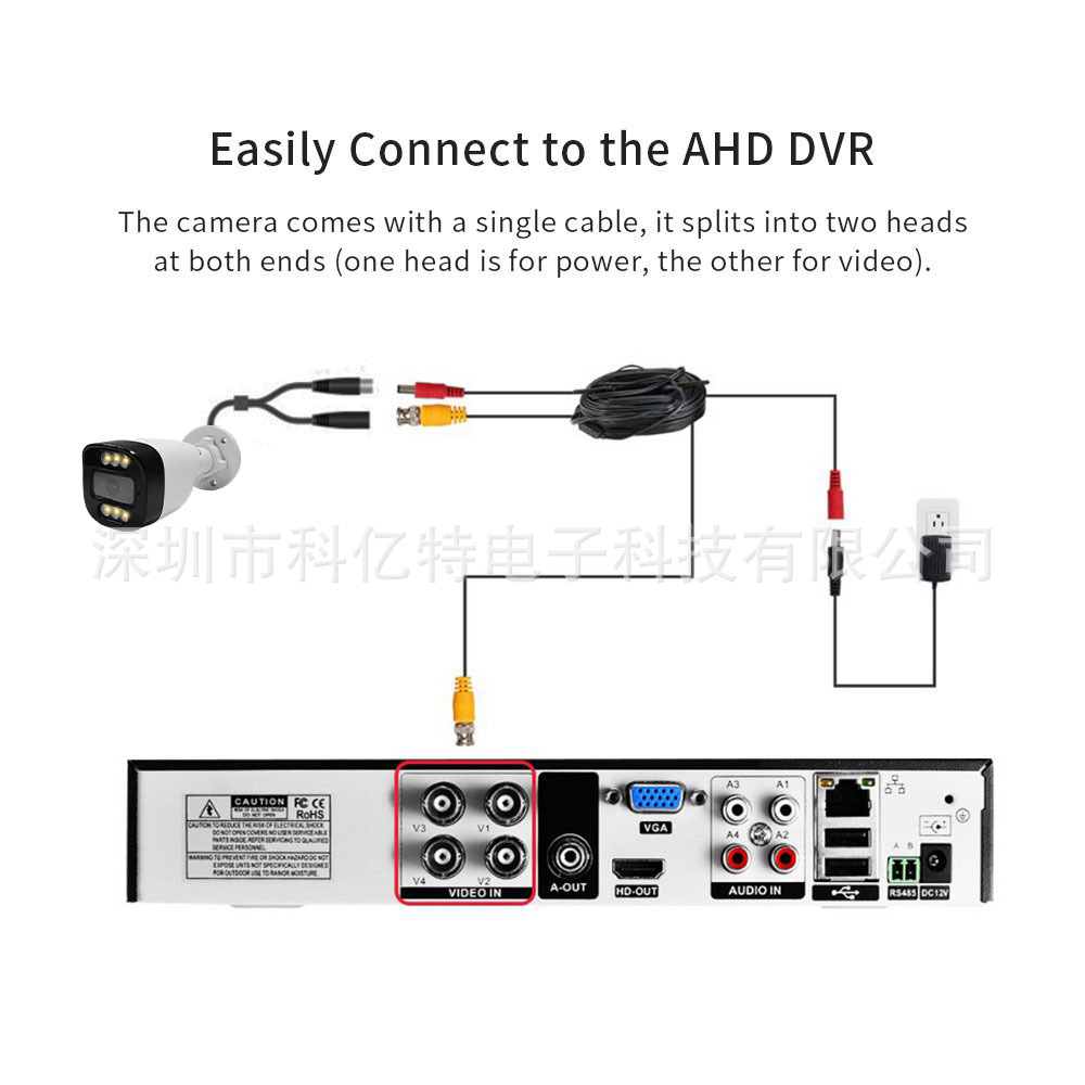 AHD TVI Coaxial Camera, 2MP/5MP/8MP/4K, Waterproof