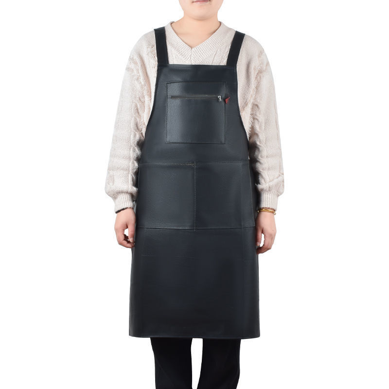 女性用革エプロン、防水、耐油、水産作業用エプロン、厚手のPUキッチン食堂、男性用エクストラロングWeihong|undefined