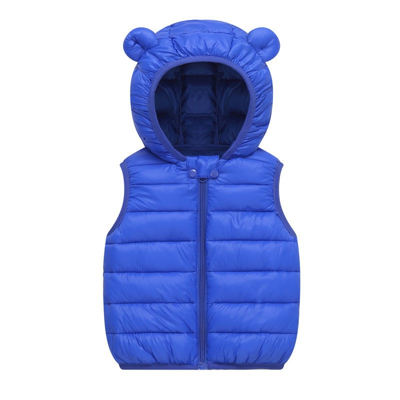 Nuevo Chaleco Infantil con Capucha de Plumón para Otoño e Invierno 2025, Ligero, con Diseño de Orejas