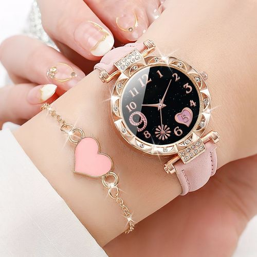 Women's Quartz Watch Bracelet, Exquisite Export Hot Sale New Style Freshly Hot Selling Ladies' Wrist Watch Accessory Gift Box Set