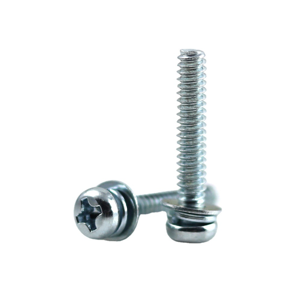 厂家供应GB9074.4十字盘头组合螺丝PM/SPW3*8碳钢碳钢组合螺丝