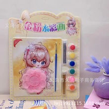 ZC-6233���ˮ�ʮ� 4����ɫ6�B�w��σ�ͯ���ǉT�fDIYˮ����ɫ��