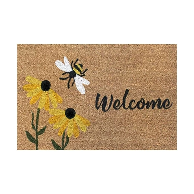 Floor Mats for Home Entrance, Avtomobil döşəmə paspasları - welcome-honey-picking-4060cm-crystal-velvet