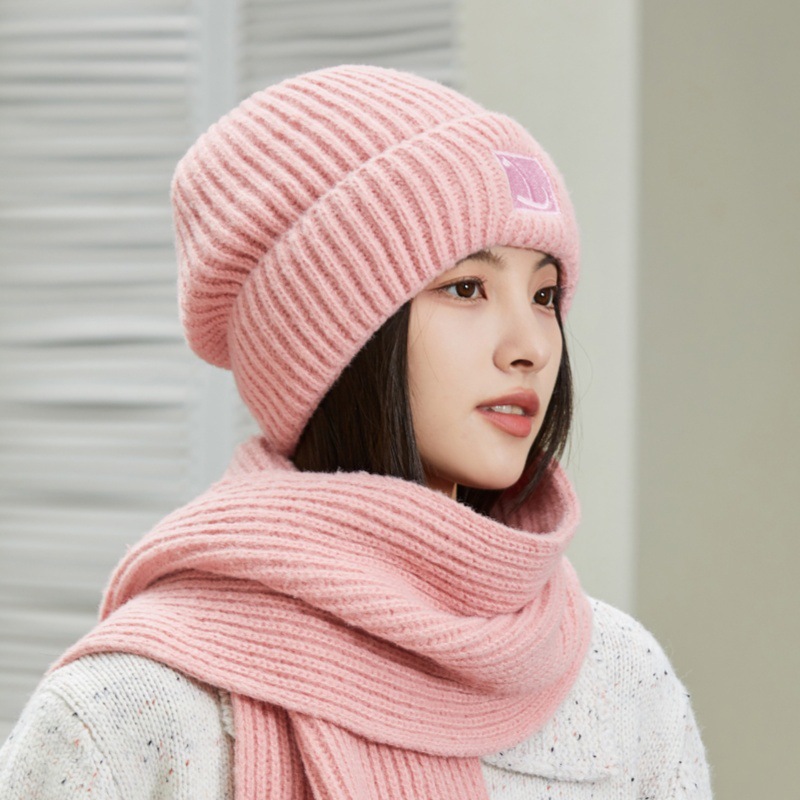 New Knitted For Women, Autumn And Winter, Fleece-Lined, Thickened, Warm, Slouchy Beanie, Large Head Circumference,_voghion.com
