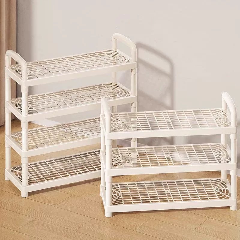 2025 популярная пластиковая простая обувная полка для аренды, съемный шкаф для обуви у двери, многофункциональная стойка для хранения в общежитии, прочная