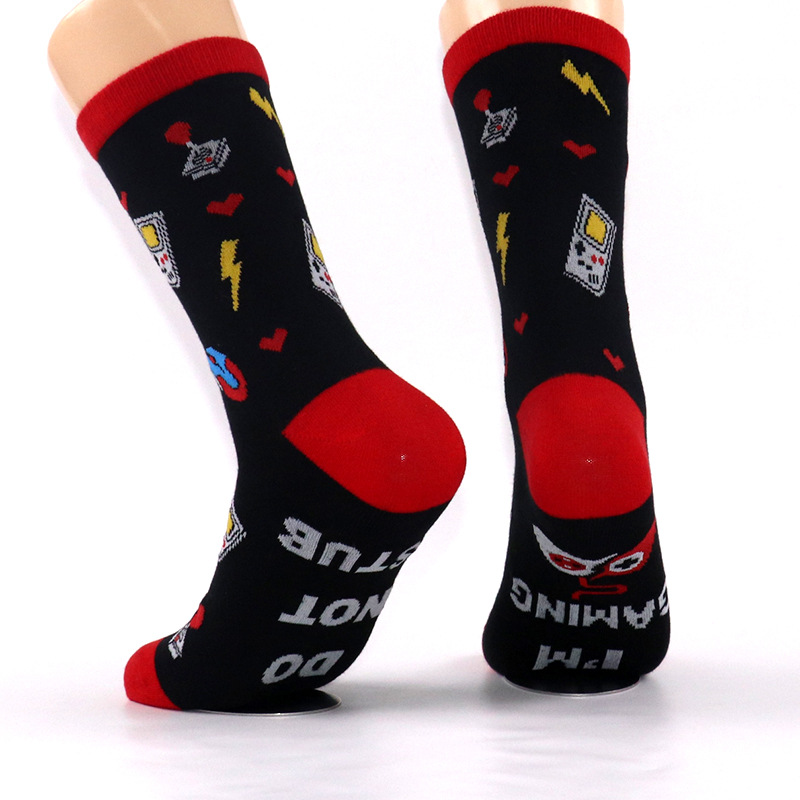 Lenjerie intimă și pijamale Spot I'M GAMING șosete jacquard cu litere pe talpa piciorului, șosete lungi din bumbac, la preț redus_voghion.com