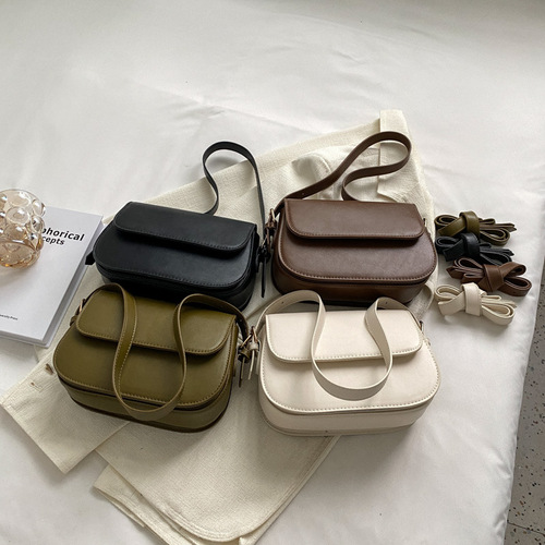 Women's High-End Small Bag 2024 New Trend Fashion Elegant Simple Shoulder and Crossbody Bag Retro Small Square Bag