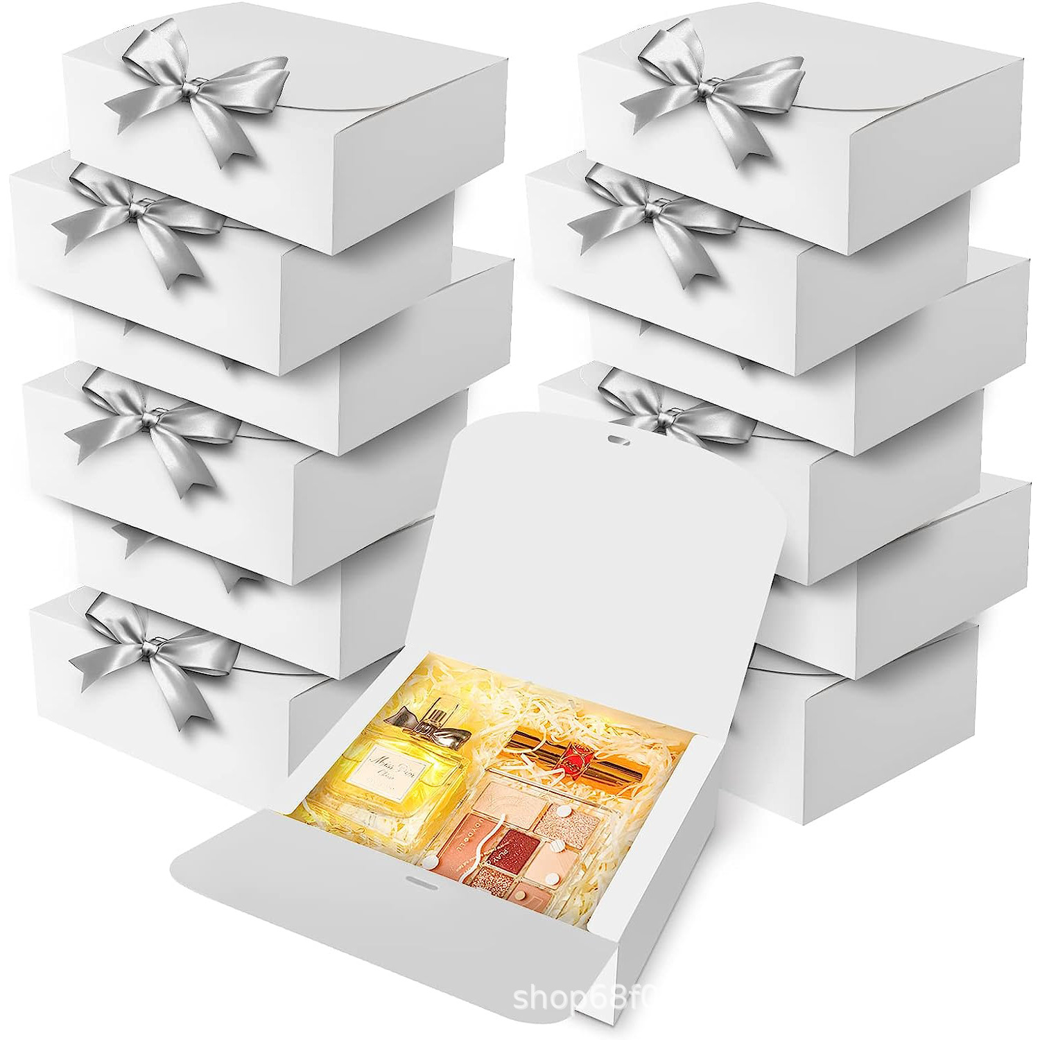 Cinta blanca y plateada