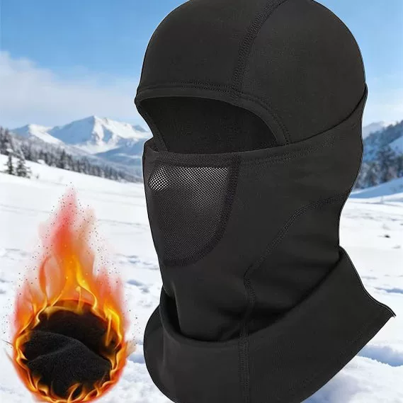 Winter Cycling Warm Hood, Outdoor Motorcycle Full Face Mask, Windproof, Coldproof, Breathable Neck Hood, Ski Hood
