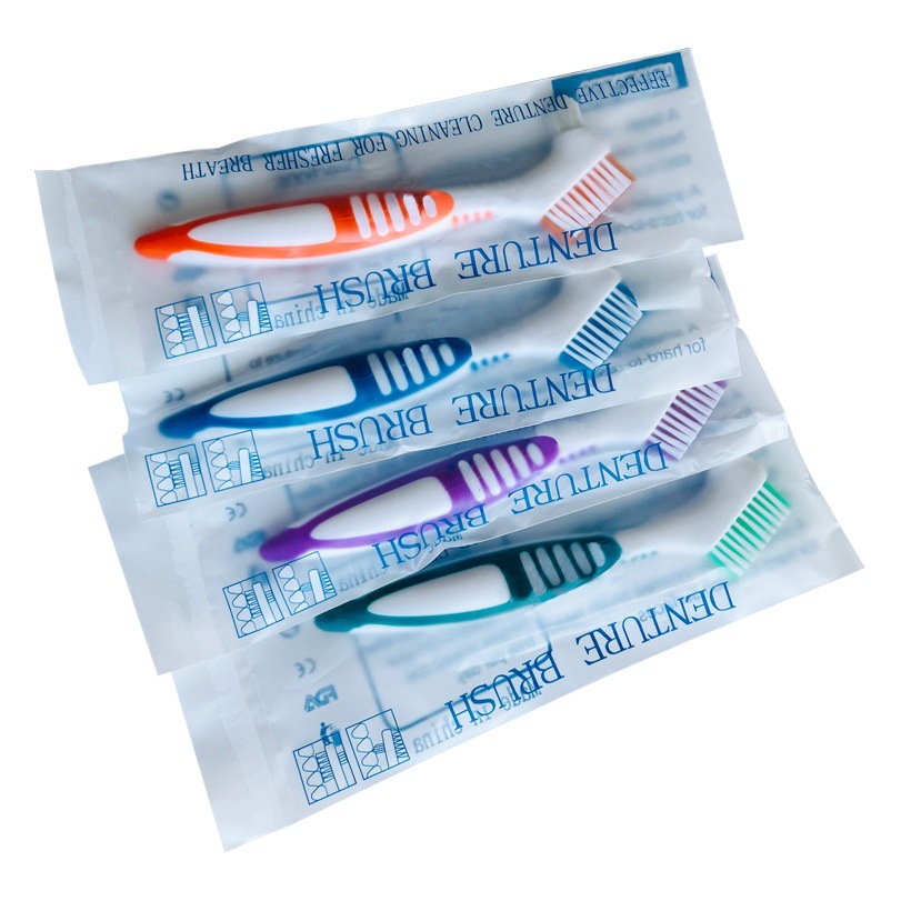 Cepillo de dientes dentadura cepillo de limpieza cepillo de dientes ancianos cepillo de dientes invisibles llaves titular escala cepillo de eliminación 1 paquete