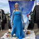 Adult Aisha Dress Halloween Trade Frozen Adult dress Princess Aisha Stage Performance Dress COS