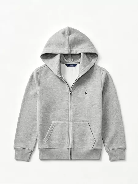 Cross-Border Exclusive Pony Embroidery Casual Hooded Cardigan Zipper Top Jacket High Quality 450g French Terry
