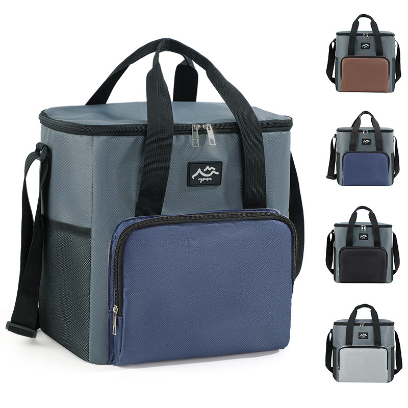 2025 bolsa de almuerzo Oxford tela de aluminio gruesa bolsa de picnic al aire libre bolsa de hielo de gran capacidad caja de almuerzo bolsa de aislamiento al por mayor