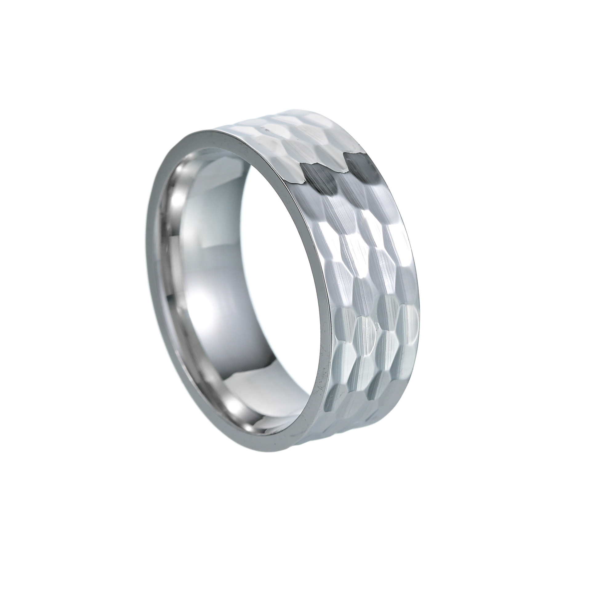 Solid Color Pattern Fashion Solid Color 304 Stainless Steel Plating Gold Plated PVD Coated Unisex Rings Men Band Rings