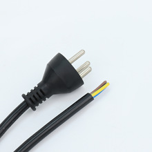 丹麦法国插头品字尾电源线长度可定制三插三芯纯铜延长线品字插头