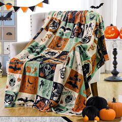 アマゾンハロウィーンフランネル毛布3dデジタルプリントカボチャ毛布エアコン毛布ソファー毛布卸売り
