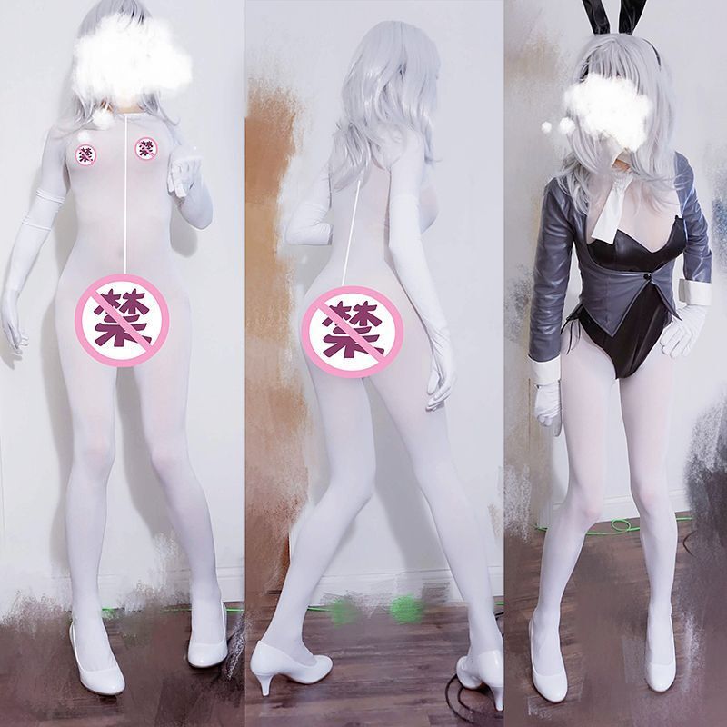 Full-Body Stockings, One-Piece Pantyhose, One-Piece Bright Silk Cross-Dressing, Sexy Transparent Crotch Opening, Extra Large Size Women's Clothing